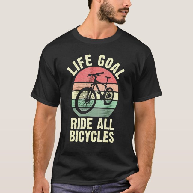 Camiseta Bicicleta A Meta De Vida Todos Os Bikes Para O Cic (Frente)
