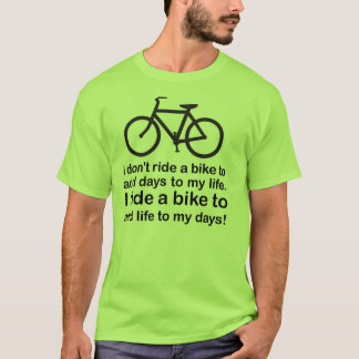 Camiseta Bicicleta: Adicionando a vida a meus dias