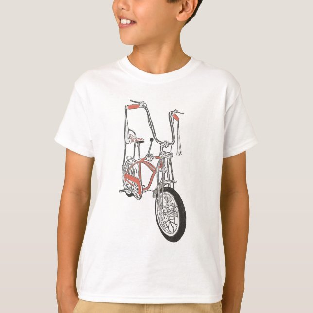 Camiseta Bicicleta alaranjada clássica da bicicleta dos (Frente)