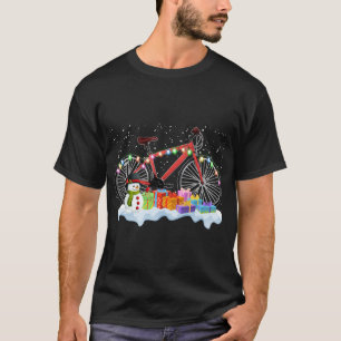 Camiseta Bicicleta Árvore de Natal Ligeiro Equipe de Ciclis