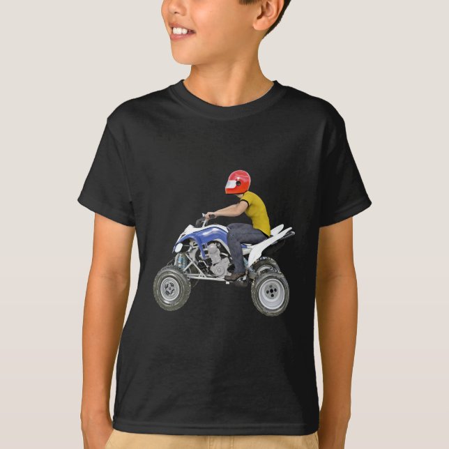 Camiseta Bicicleta ATV do quadrilátero na equitação lateral (Frente)