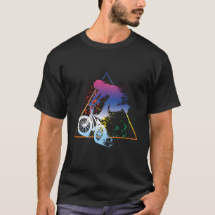 Camiseta Bicicleta Bicicleta Bicicleta Biker Abstrato Bmx