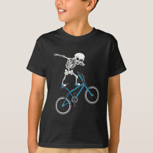Camiseta Bicicleta BMX Diversão de Bicicleta de Esqueleto