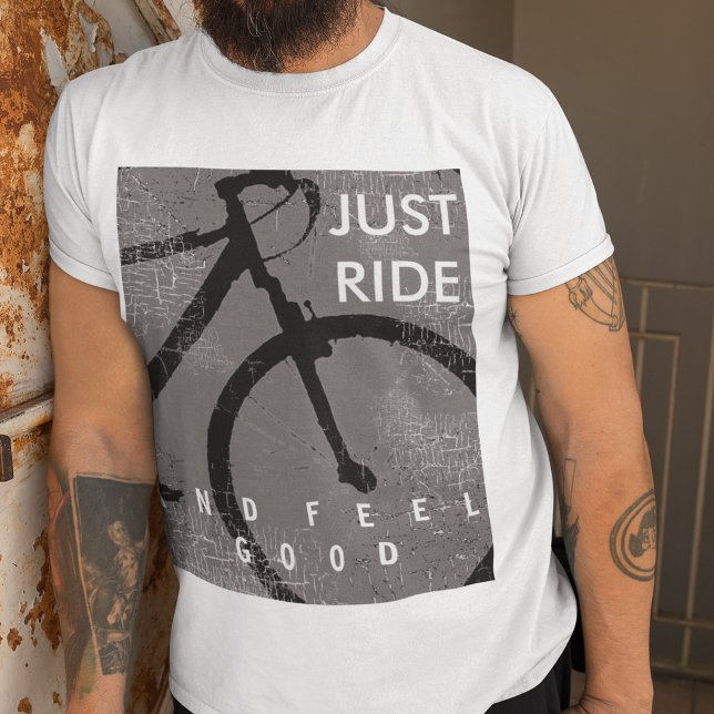 Camiseta Bicicleta. Caminho de bicicleta e bom senso (JUST RIDE)
