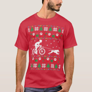 Camiseta Bicicleta Com Cachorro De Natal Feio Xm