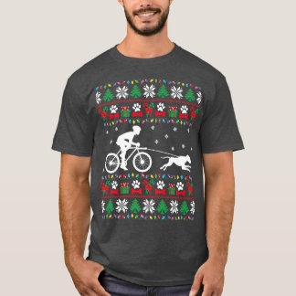 Camiseta Bicicleta Com Cachorro De Natal Feio Xm