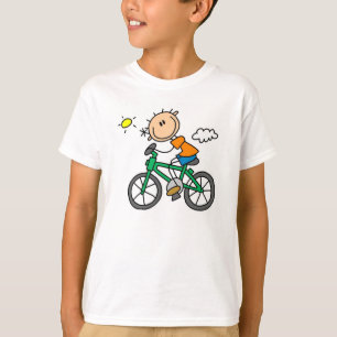Camiseta Bicicleta da equitação do menino da vara
