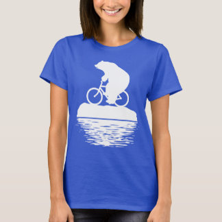 Camiseta Bicicleta da equitação do urso polar no t-shirt