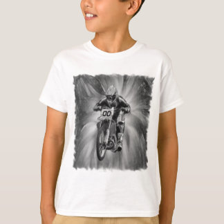 Camiseta Bicicleta da sujeira que sopra com preto/branco
