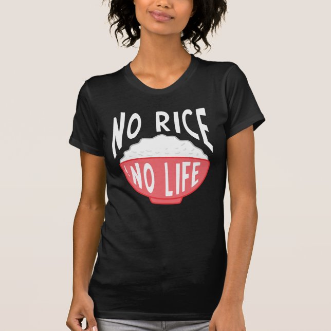 Camiseta Bicicleta de Arroz Asiático Sem Arroz Viciada (Frente)