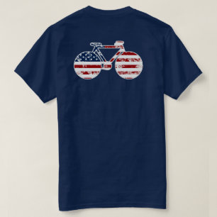 Camiseta bicicleta de bandeira patriótica dos Estados Unido