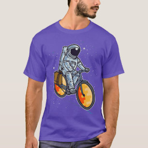 Camiseta Bicicleta De Bicicleta Astronauta Em Homens Univer