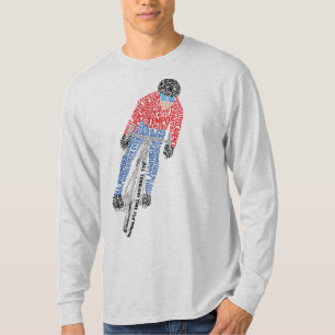 Camiseta Bicicleta de Bicicleta de Arte Cíclica
