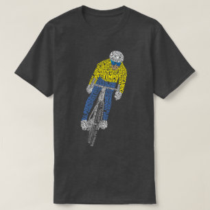 Camiseta Bicicleta de Bicicleta de Arte Cíclica