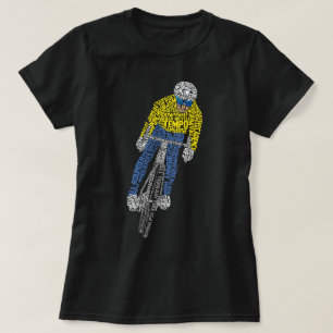 Camiseta Bicicleta de Bicicleta de Arte Cíclica