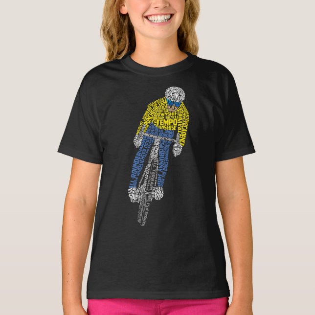 Camiseta Bicicleta de Bicicleta de Arte Cíclica (Frente)