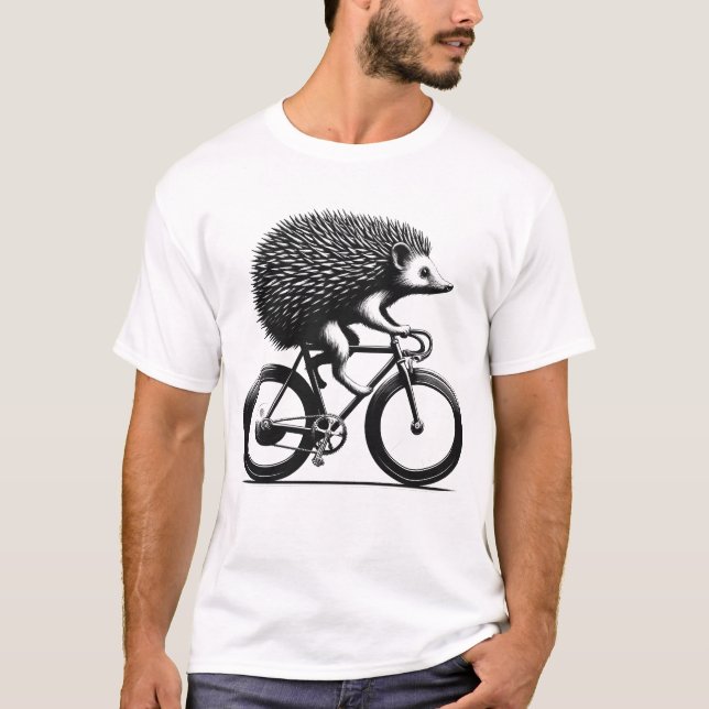 Camiseta Bicicleta de Bicicleta de Hedgehog (Frente)