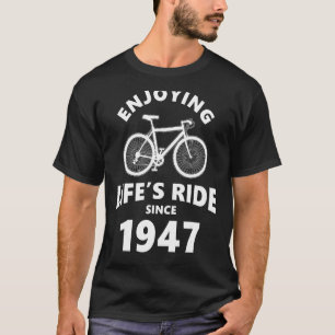 Camiseta Bicicleta de Bicicleta Montanha de 75 Anos 1947 75