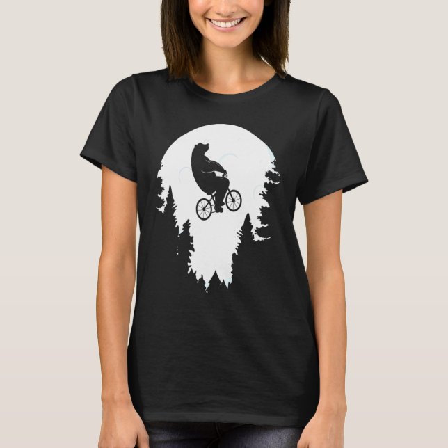 Camiseta Bicicleta de Bicicleta Montanha de Bicicleta Urso (Frente)
