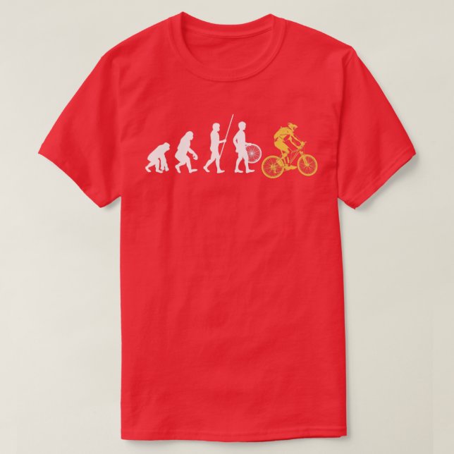 Camiseta Bicicleta de Biker Evolution (Frente do Design)