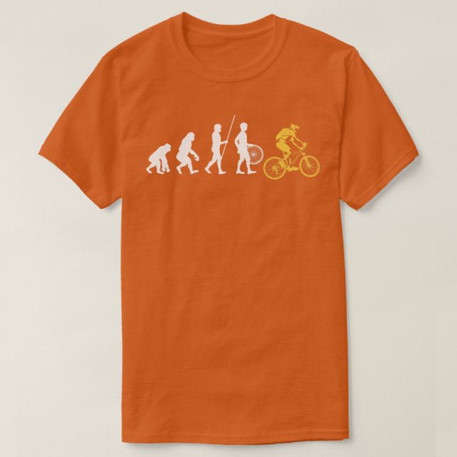 Camiseta Bicicleta de Biker Evolution (Frente do Design)