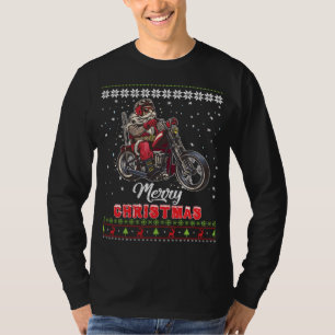 Camiseta Bicicleta de Camada de Natal para Papais noeis