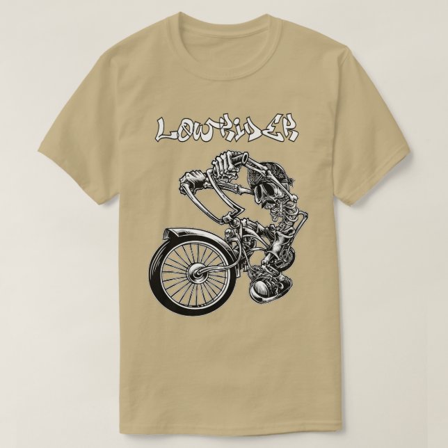 Camiseta Bicicleta De Cavaleiro Baixo Para O Estilo Cholo M (Frente do Design)