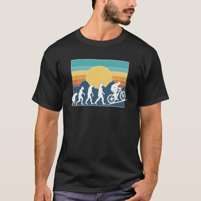 Camiseta Bicicleta de Ciclo Retro MTB Evolution Monttainbik (Frente)