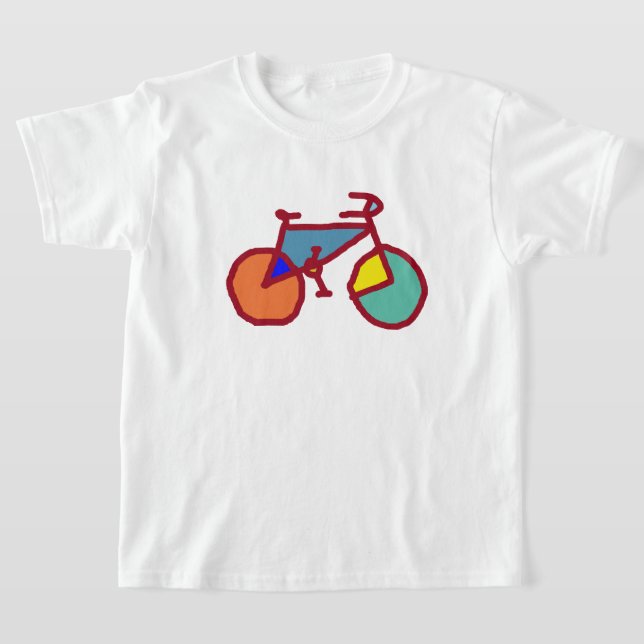 Camiseta Bicicleta de Cor para Crianças (Postura )