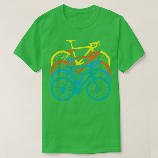 Camiseta Bicicleta de Cor Retroativa Funcional (Frente do Design)