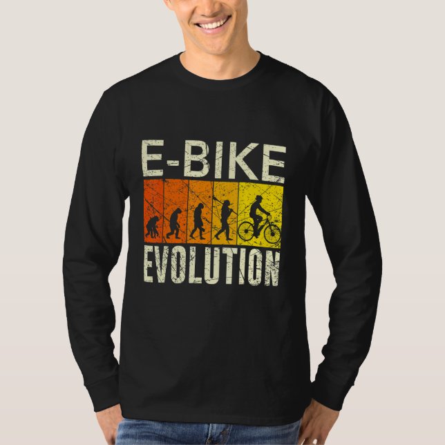 Camiseta Bicicleta de Evolução de Bike Monkey Human Develop (Frente)