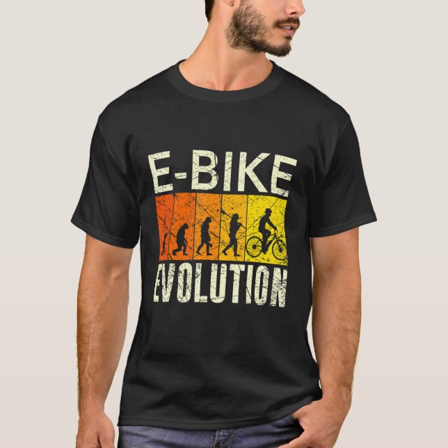 Camiseta Bicicleta de Evolução de Bike Monkey Human Develop (Frente)