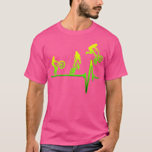 Camiseta Bicicleta De Frequência De Pulso De Pulso De Bmx L