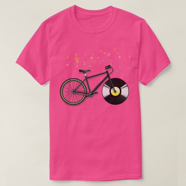 Camiseta Bicicleta de Música em CD (Frente do Design)