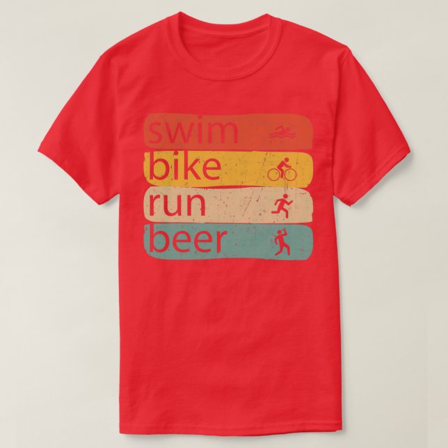 Camiseta Bicicleta de Natação Triathlon Corrente de Nadação (Frente do Design)