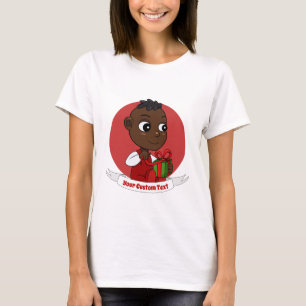 Camiseta Bicicleta de Natal Afro-Americano