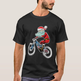 Camiseta Bicicleta de Natal Engraçado - Bicicleta Santa Cla