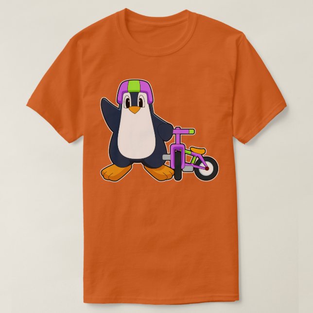 Camiseta Bicicleta de pinguim (Frente do Design)