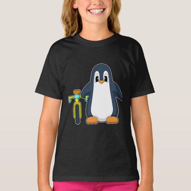 Camiseta Bicicleta de pinguim (Frente)