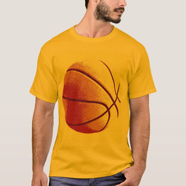 Camiseta Bicicleta de Pop de Arte Amarelo Laranja (Frente)