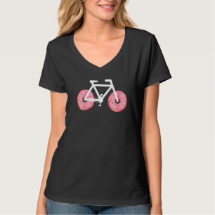 Camiseta Bicicleta De Rodas De Bicicleta De rosquinha, Comi