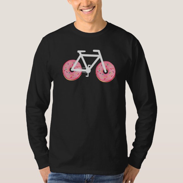 Camiseta Bicicleta De Rodas De Bicicleta De rosquinha, Comi (Frente)