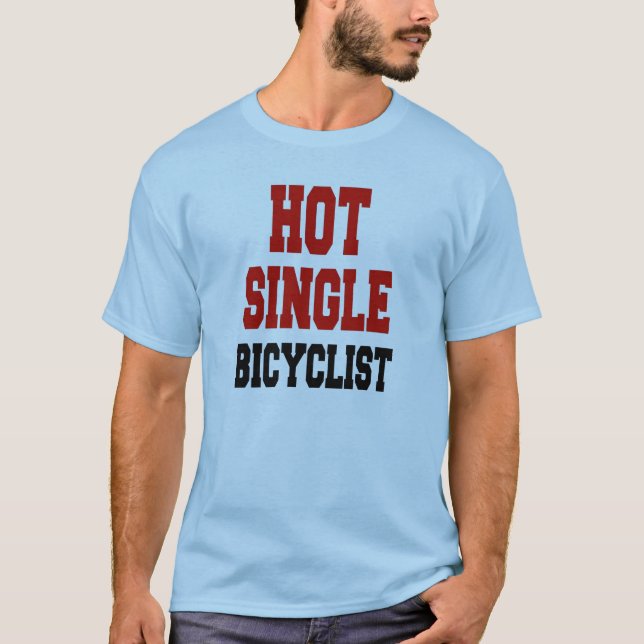 Camiseta Bicicleta de Solteiro Quente (Frente)