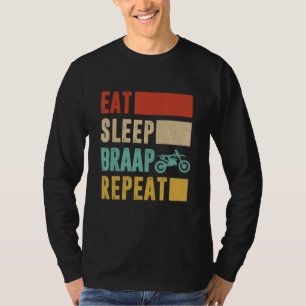 Camiseta Bicicleta de terra Comer Dormir Braap Repetir Cicl