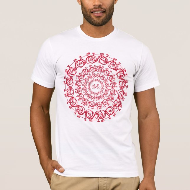 Camiseta bicicleta desportiva Red-Bikes mandala (Frente)