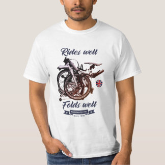 Camiseta Bicicleta dobrada. Corre bem, dobra bem.