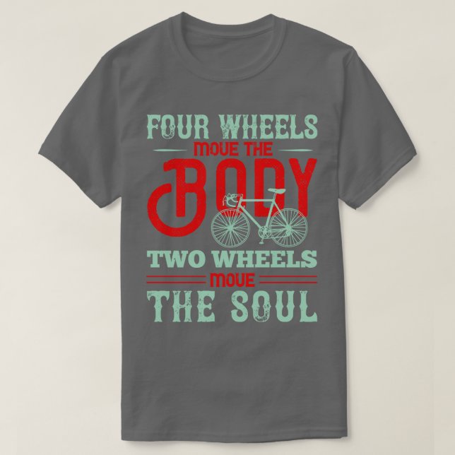 Camiseta Bicicleta Duas rodas movem a alma (Frente do Design)