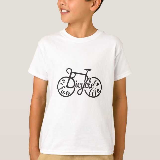 Camiseta Bicicleta é divertido, Bicicleta é vida (Frente)