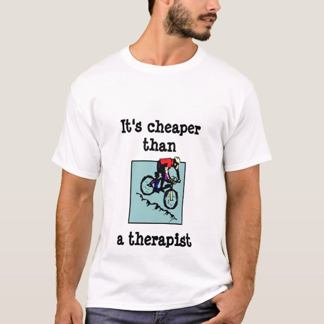 Camiseta bicicleta, é um terapeuta mais barato do thana (Frente)