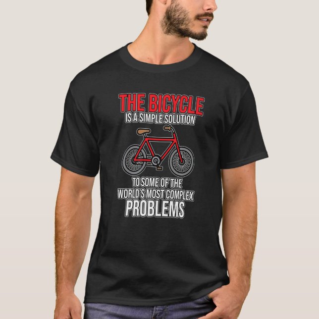 Camiseta Bicicleta É Uma Solução De Ciclo De Ciclo De Bicic (Frente)